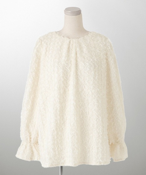 HUIT bouquet(ユイット)の「2way フェザー ブラウス HUIT(シャツ/ブラウス・レディース・ブラック/アイボリー・M)」の12枚目の写真