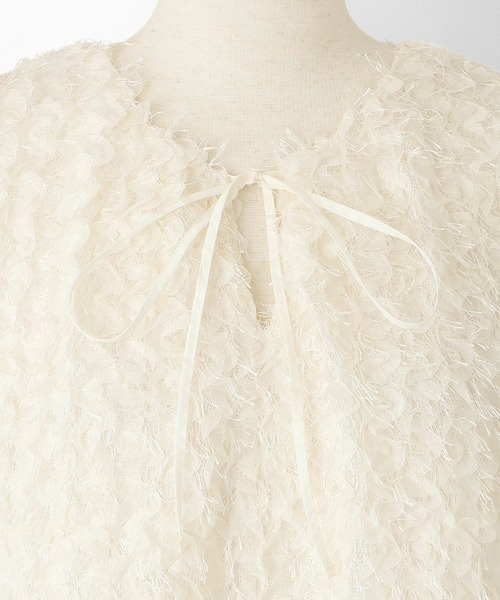 HUIT bouquet(ユイット)の「2way フェザー ブラウス HUIT(シャツ/ブラウス・レディース・ブラック/アイボリー・M)」の13枚目の写真