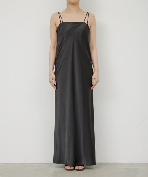GALLARDAGALANTE（ガリャルダガランテ）の「【前後2WAY】サテンキャミワンピース（ワンピース・レディース・チャコールグレー/モカ・0/1）」の3枚目の写真