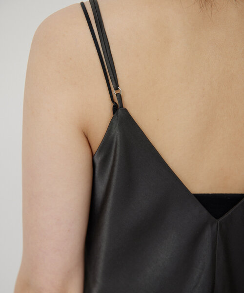 GALLARDAGALANTE（ガリャルダガランテ）の「【前後2WAY】サテンキャミワンピース（ワンピース・レディース・チャコールグレー/モカ・0/1）」の7枚目の写真