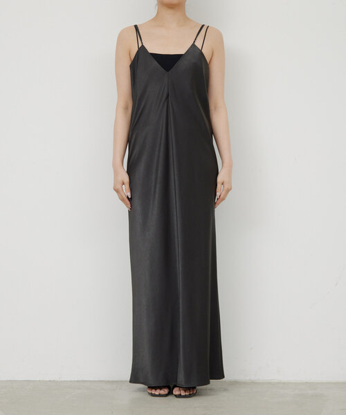 GALLARDAGALANTE（ガリャルダガランテ）の「【前後2WAY】サテンキャミワンピース（ワンピース・レディース・チャコールグレー/モカ・0/1）」の12枚目の写真