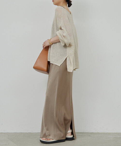 GALLARDAGALANTE（ガリャルダガランテ）の「【前後2WAY】サテンキャミワンピース（ワンピース・レディース・チャコールグレー/モカ・0/1）」の15枚目の写真