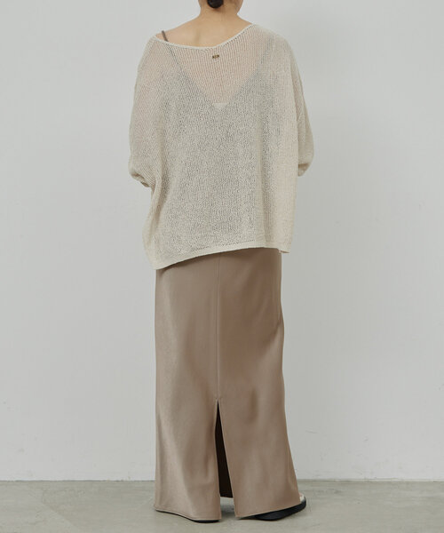 GALLARDAGALANTE（ガリャルダガランテ）の「【前後2WAY】サテンキャミワンピース（ワンピース・レディース・チャコールグレー/モカ・0/1）」の16枚目の写真