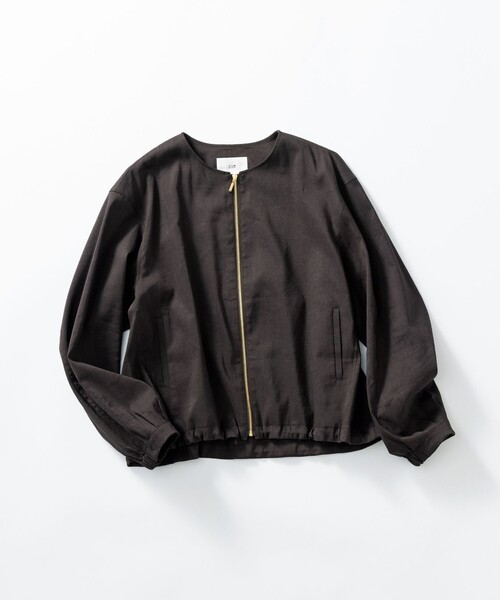 23区 S（ニジュウサンクチイサイサイズ）の「【洗える】リネンレーヨンストレッチ ブルゾン（ブルゾン・レディース・ブラック系/ベージュ系/ダークブラウン系・32/30）」の13枚目の写真