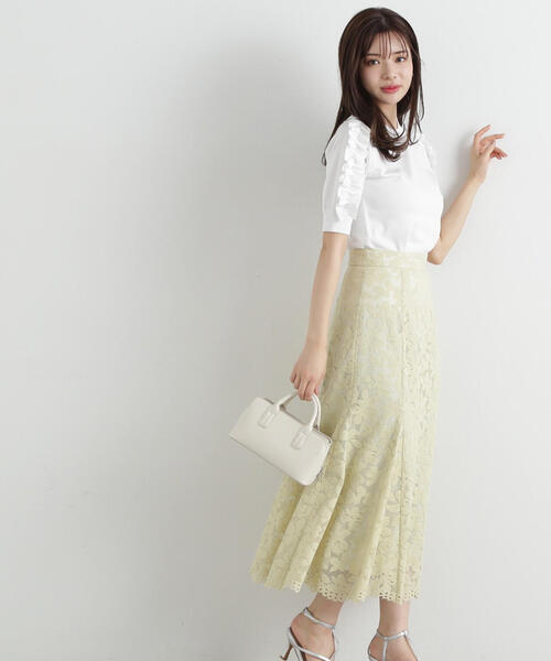 PROPORTION BODY DRESSING（プロポーションボディドレッシング）の「フリルスリーブニット / 1215170400（ニット/セーター・レディース・ホワイト/ネイビー/ブルー・FREE）」の6枚目の写真