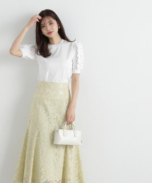 PROPORTION BODY DRESSING（プロポーションボディドレッシング）の「フリルスリーブニット / 1215170400（ニット/セーター・レディース・ホワイト/ネイビー/ブルー・FREE）」の7枚目の写真