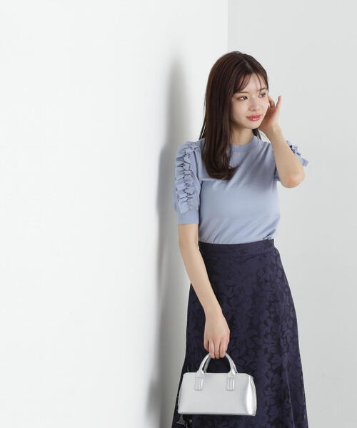 PROPORTION BODY DRESSING（プロポーションボディドレッシング）の「フリルスリーブニット / 1215170400（ニット/セーター・レディース・ホワイト/ネイビー/ブルー・FREE）」の15枚目の写真