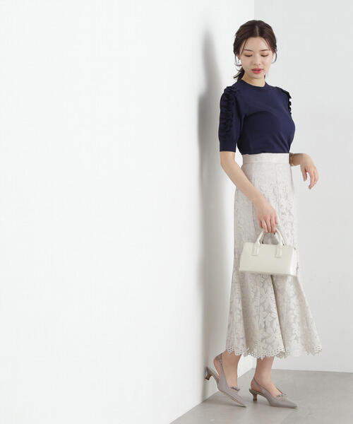 PROPORTION BODY DRESSING（プロポーションボディドレッシング）の「フリルスリーブニット / 1215170400（ニット/セーター・レディース・ホワイト/ネイビー/ブルー・FREE）」の22枚目の写真