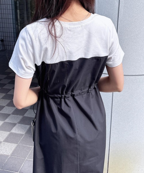 INGNI（イング）の「ビスチェドッキングワンピース（ワンピース・レディース・チャコールグレー×ブラック/ホワイト×ブラック/その他19・M）」の10枚目の写真