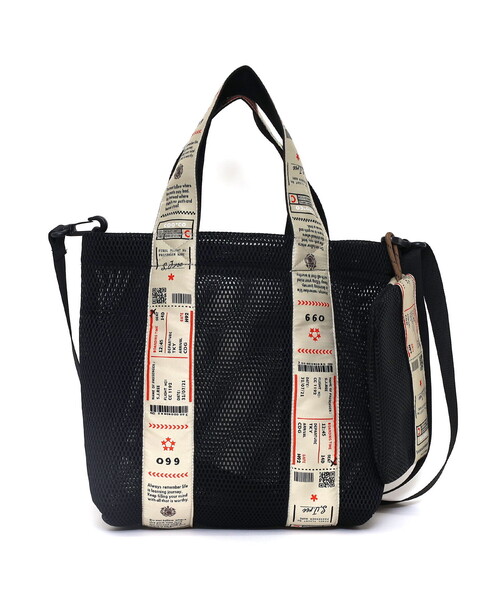 COOCO(クーコ)の「オリジナルテープハンドル×メッシュ素材2WAYトートバッグ/A4対応(トートバッグ・レディース・ホワイト/ブルー/グレー/ブラック・FREE)」の6枚目の写真