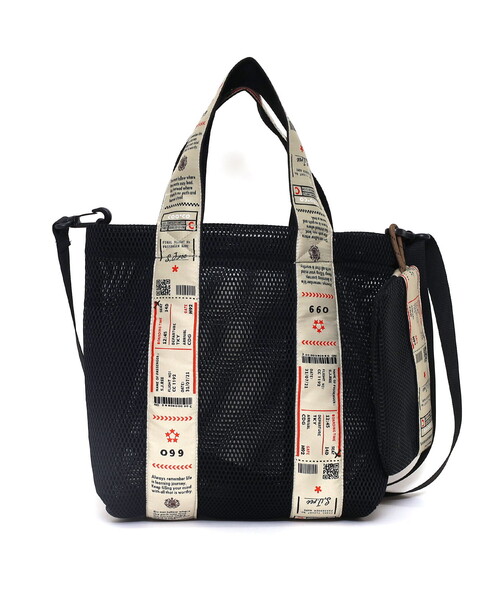 COOCO(クーコ)の「オリジナルテープハンドル×メッシュ素材2WAYトートバッグ/A4対応(トートバッグ・レディース・ホワイト/ブルー/グレー/ブラック・FREE)」の12枚目の写真