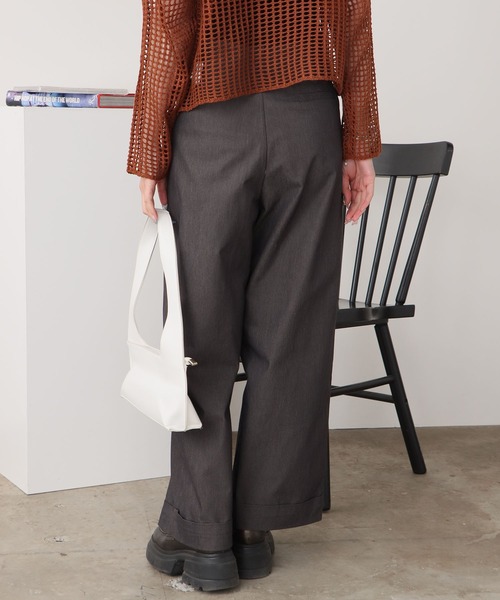 ROOPTOKYO（ループトウキョウ）の「ベーシック セミワイドスラックス ワイドパンツ（スラックス・レディース・ブラック/ホワイト/ベージュ・L/M）」の17枚目の写真