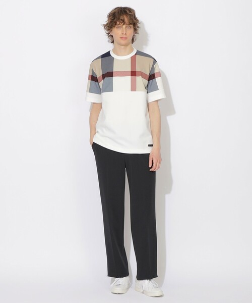 BLACK LABEL CRESTBRIDGE(ブラックレーベル・クレストブリッジ)の「【WEB・一部店舗限定】パネルクレストブリッジチェックTシャツ(Tシャツ/カットソー・メンズ・ブラック/オフホワイト・XL/L)」の12枚目の写真