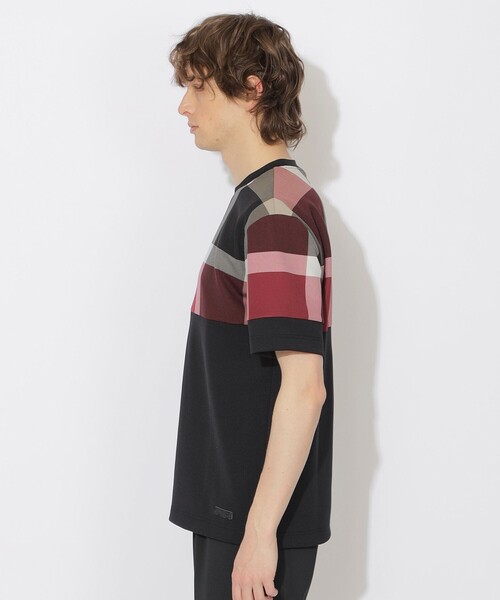 BLACK LABEL CRESTBRIDGE(ブラックレーベル・クレストブリッジ)の「【WEB・一部店舗限定】パネルクレストブリッジチェックTシャツ(Tシャツ/カットソー・メンズ・ブラック/オフホワイト・XL/L)」の6枚目の写真