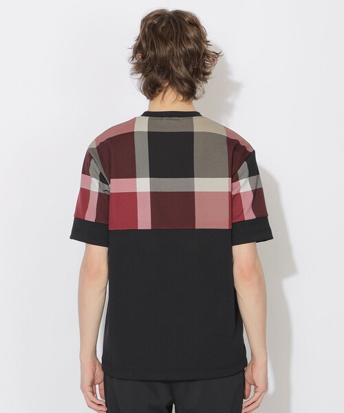 BLACK LABEL CRESTBRIDGE(ブラックレーベル・クレストブリッジ)の「【WEB・一部店舗限定】パネルクレストブリッジチェックTシャツ(Tシャツ/カットソー・メンズ・ブラック/オフホワイト・XL/L)」の5枚目の写真