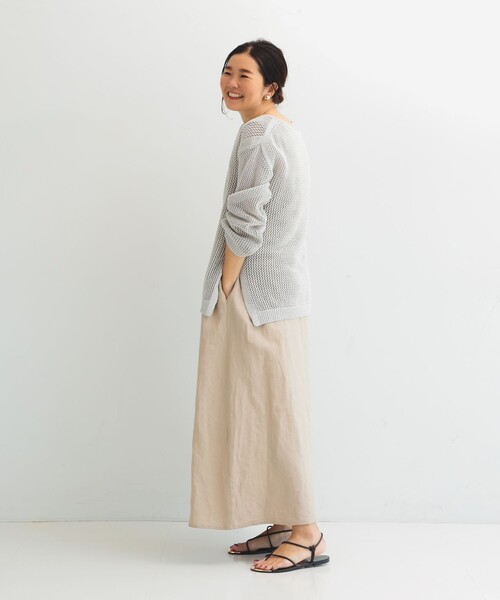 Demi-Luxe BEAMS(デミルクス ビームス)の「リネン 2WAY ワンピース .M(ワンピース・レディース・ブラック/ナチュラル/レッド・36/38)」の7枚目の写真