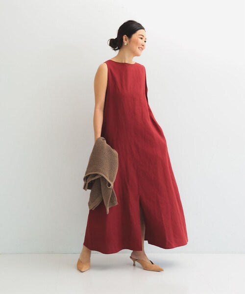 Demi-Luxe BEAMS(デミルクス ビームス)の「リネン 2WAY ワンピース .M(ワンピース・レディース・ブラック/ナチュラル/レッド・36/38)」の18枚目の写真