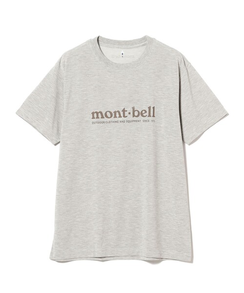 人気商品の中古品・新品・未使用品 別注】mont-bell UVカット 吸水速乾 Tシャツ プリント ロゴ / トップス