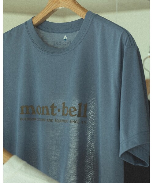 mont-bell（モンベル）の「【別注】mont-bell /  ロゴ プリント Tシャツ（Tシャツ/カットソー・メンズ・ダークグレー/ホワイト/ライトグレー/ブルー・SMALL/MEDIUM/LARGE/X-LARGE）」の4枚目の写真