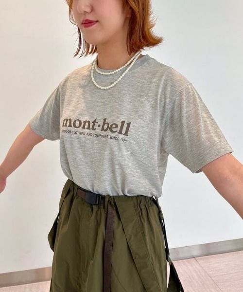 別注】mont-bell / ロゴ プリント Tシャツ 吸水速乾 UVカット