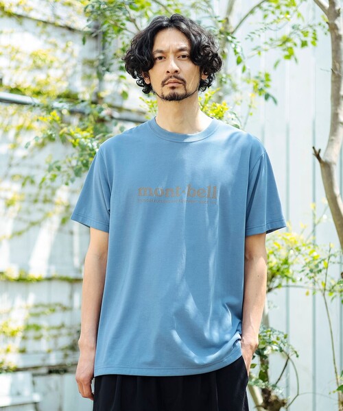 mont-bell（モンベル）の「【別注】mont-bell /  ロゴ プリント Tシャツ（Tシャツ/カットソー・メンズ・ダークグレー/ホワイト/ライトグレー/ブルー・SMALL/MEDIUM/LARGE/X-LARGE）」の6枚目の写真