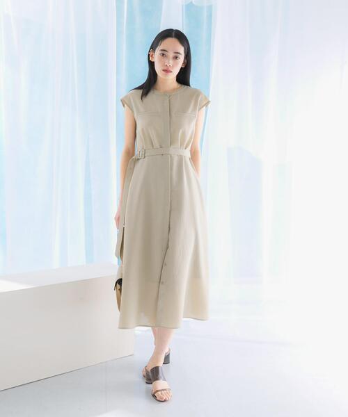 URBAN RESEARCH ROSSO WOMEN（アーバンリサーチ　ロッソ）の「『UR TECH DRYLUXE』ポケットデザインワンピース（ワンピース・レディース・ブルー/チャコールグレー/ライトベージュ・FREE）」の18枚目の写真