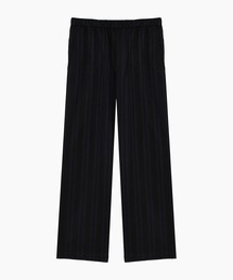 COTTON FLANNEL STRIPE STRAIGHT PANTS