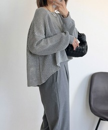 NOAHL | 【NOAHL】フィッシュテールメッシュニットトップス(ニット/セーター)