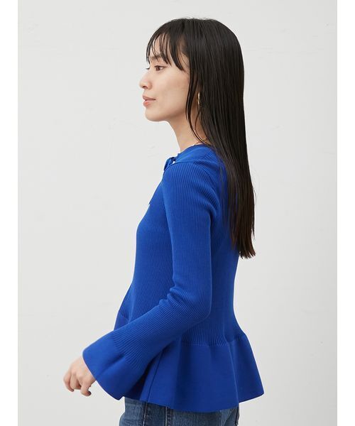 Mila Owen（ミラオーウェン）の「アメスリタンクリボンペプラムニットSET（ニット/セーター・レディース・ホワイト/ブルー/ブラック・0/1）」の12枚目の写真