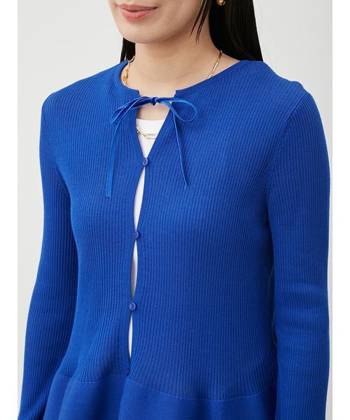 Mila Owen（ミラオーウェン）の「アメスリタンクリボンペプラムニットSET（ニット/セーター・レディース・ホワイト/ブルー/ブラック・0/1）」の14枚目の写真