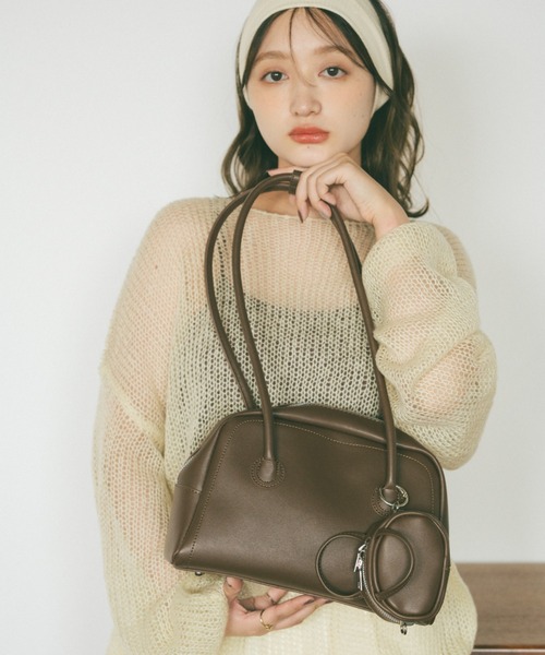 ロングハンドルミニポーチボストンバッグ（ショルダーバッグ