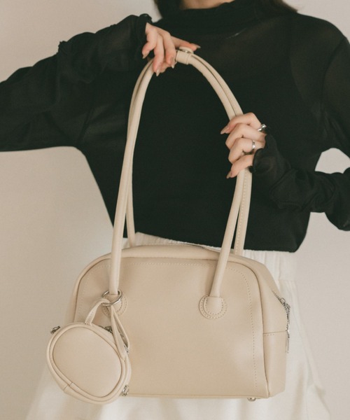ロングハンドルミニポーチボストンバッグ（ショルダーバッグ
