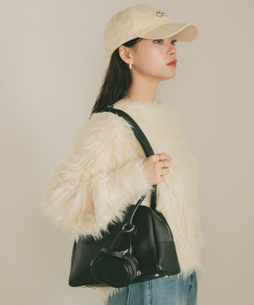 ロングハンドルミニポーチボストンバッグ（ショルダーバッグ