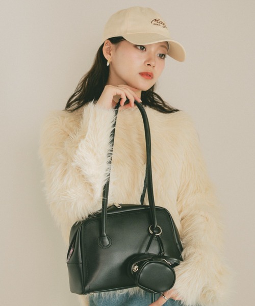 ロングハンドルミニポーチボストンバッグ（ショルダーバッグ