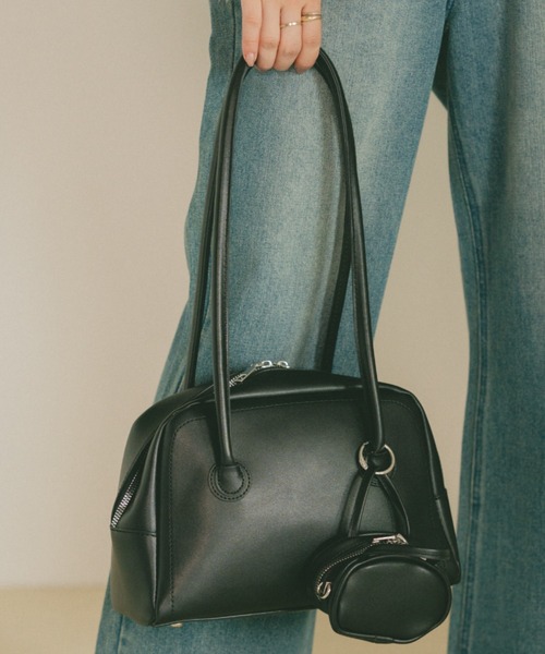 ロングハンドルミニポーチボストンバッグ（ショルダーバッグ