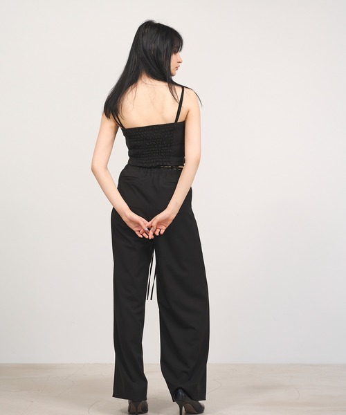 Nora Lily elle(ノラリリーエル)の「【Nora Lily】「elle」High & Low 2way Rise Pants(その他パンツ・レディース・ブラック/ヘザーグレー・FREE)」の5枚目の写真