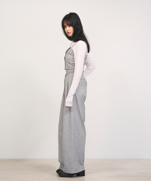 Nora Lily elle(ノラリリーエル)の「【Nora Lily】「elle」High & Low 2way Rise Pants(その他パンツ・レディース・ブラック/ヘザーグレー・FREE)」の10枚目の写真