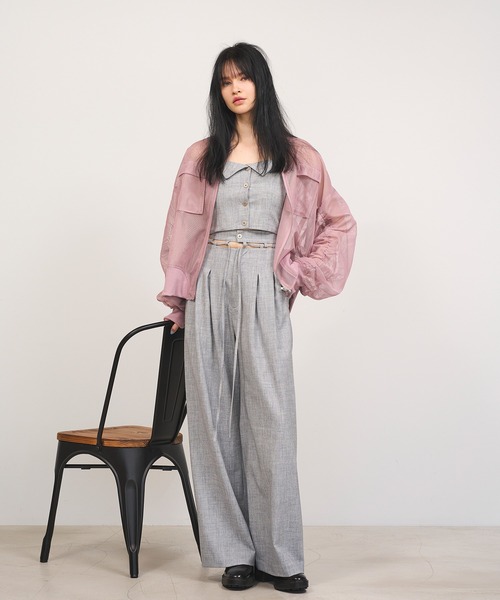 Nora Lily elle(ノラリリーエル)の「【Nora Lily】「elle」High & Low 2way Rise Pants(その他パンツ・レディース・ブラック/ヘザーグレー・FREE)」の13枚目の写真