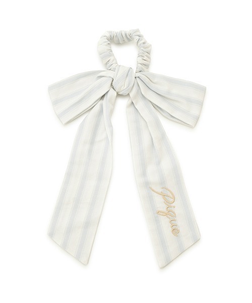 gelato pique（ジェラートピケ）の「ストライプ柄リボンシュシュ