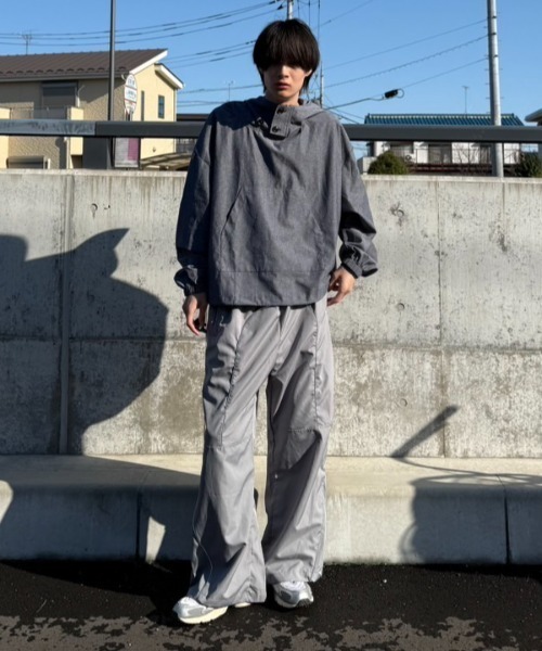 NO NEED(ノーニード)の「【 NO NEED by 215ot_ 】シャンブレーアノラック(シャツ/ブラウス・メンズ・サックスブルー/ブルーグレー/チャコール・フリー)」の9枚目の写真