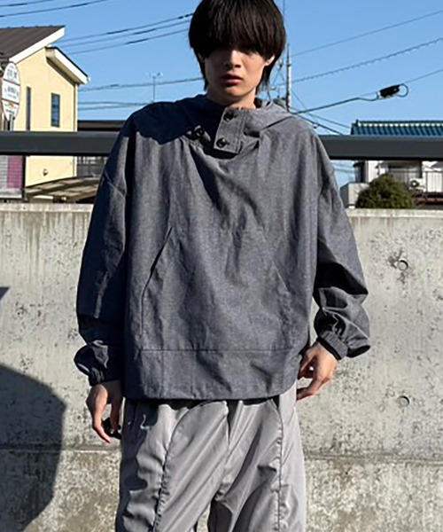 NO NEED(ノーニード)の「【 NO NEED by 215ot_ 】シャンブレーアノラック(シャツ/ブラウス・メンズ・サックスブルー/ブルーグレー/チャコール・フリー)」の17枚目の写真