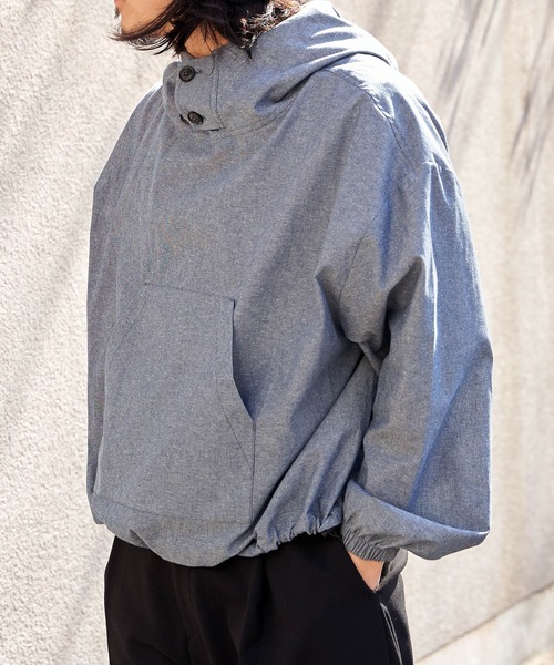 NO NEED(ノーニード)の「【 NO NEED by 215ot_ 】シャンブレーアノラック(シャツ/ブラウス・メンズ・サックスブルー/ブルーグレー/チャコール・フリー)」の20枚目の写真