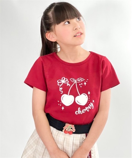 axes femme(アクシーズファム)の「ハートチェリーTシャツ(Tシャツ/カットソー・キッズ・レッド/ホワイト/ネイビー・MEDIUM/LARGE/X-LARGE)」の3枚目の写真