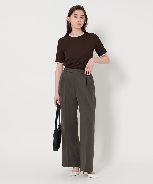 UNITED ARROWS(ユナイテッドアローズ)の「LIGHT SPONGY ワイドパンツ(その他パンツ・レディース・ブラック/オフホワイト/ダークグレー・38/40/34/36)」の19枚目の写真