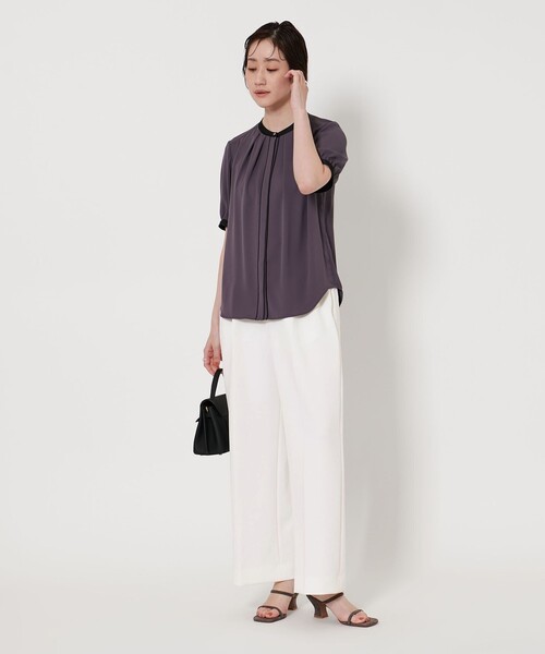 UNITED ARROWS(ユナイテッドアローズ)の「LIGHT SPONGY ワイドパンツ(その他パンツ・レディース・ブラック/オフホワイト/ダークグレー・38/40/34/36)」の12枚目の写真