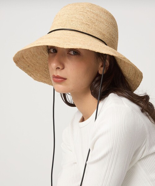 green label relaxing（グリーンレーベルリラクシング）の「ワイドブリム ラフィアハット（ハット・レディース・ナチュラル・FREE）」の8枚目の写真