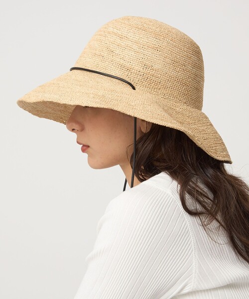 【MAX MARA】[MUSETTA]ラフィア ワイドブリムハット MAX MARA】[MUSETTA]ラフィア ワイドブリムハット