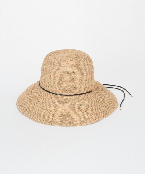 green label relaxing（グリーンレーベルリラクシング）の「ワイドブリム ラフィアハット（ハット・レディース・ナチュラル・FREE）」の6枚目の写真