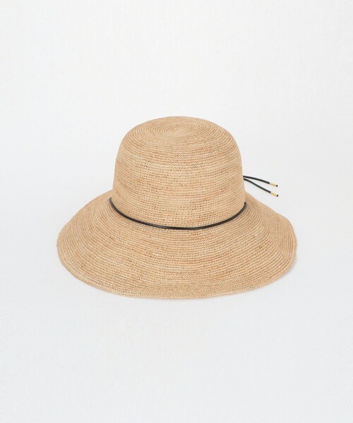 green label relaxing（グリーンレーベルリラクシング）の「ワイドブリム ラフィアハット（ハット・レディース・ナチュラル・FREE）」の4枚目の写真