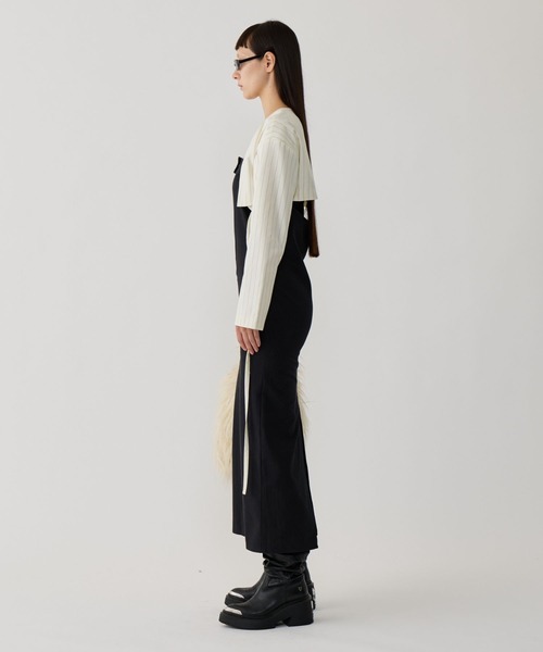 BEEDEN（ビーデン）の「HERRING BONE BARE OP（ワンピース・レディース・ブラック/ブラウン・SMALL/MEDIUM）」の5枚目の写真